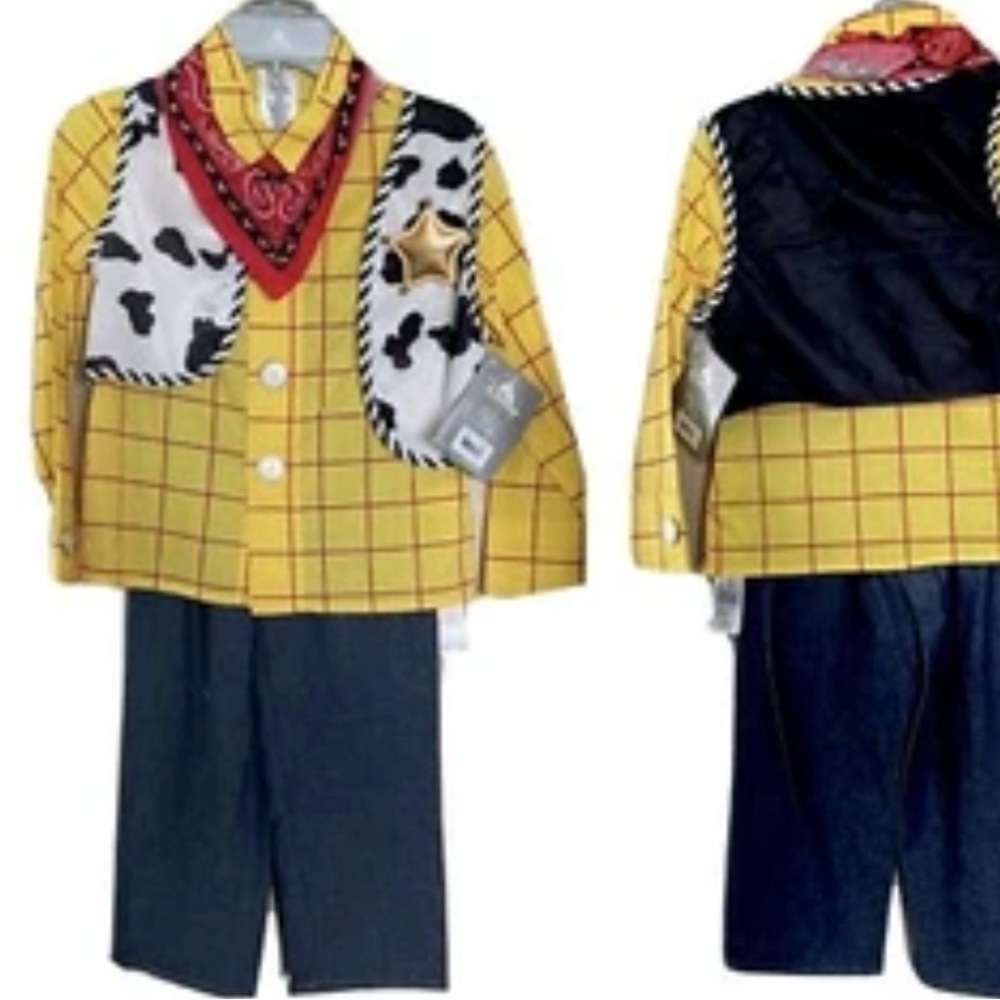 Disney Pixar Toy Story Sheriff Woody 4 pc Costume Dress Up Outfit Size 5/6 NWT